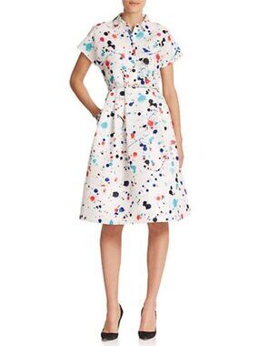 Kate Spade Paint Splatter Structured Shirt Dress size 14